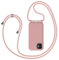 Coque pour iPhone 11 vec Cordon, Collier Étui Silicone avec Tour de Cou Lanière en Corde, Réglable Amovible Lanyard, Souple Antichoc Bumper Housse, Rose