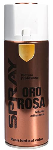 Etrexonline Pintura Spray Multicolor Profesional 400ml Adecuado Metal Madera y Plástico - Color Oro Rosa (Paquete de 1)