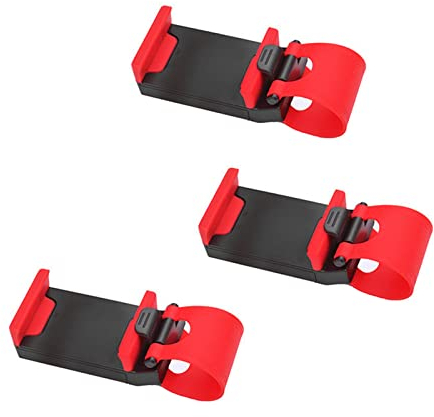 QYNuLi 3 Pcs Universal Mobile Phone Mount - Adjustable Car Cradles for Steering Wheel