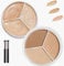 Sweet Mint Concealer, dreifarbige Concealer-Palette, deckt Akne und Augenringe ab, 3-in-1 Foundation Creme, dreifarbige Concealer mit Pinsel (2 Stück)