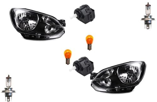 Johns, Scheinwerfer passend für VW Up! 12/11-06/16 mit Leuchtmittel LR inkl. Stellmotor