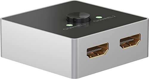 goobay HDMI Switch Manuelle HDMI-Umschaltbox 2 auf 1 (4K @ 60Hz)