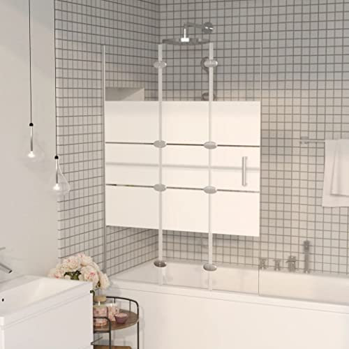 INLIFE 150738 Cabine de douche pliable ESG 100 x 140 cm Blanc 15,62 kg