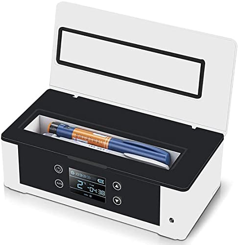 Insulinkühler-Reisebox, Mini-Medikamenten-Kühlbox, tragbarer Mini-Kühlschrank für Medikamente mit konstanter Temperatur, 24 cm * 12 cm * 8 cm Diabetiker-Medikamentenkühler, ohne Batterie