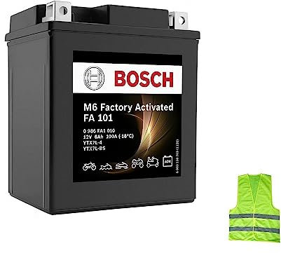 COMPATIBILE CON HONDA CB F Hornet S (PC34) 600 per anno 2000 al 2001 BATTERIA BOSCH YTX7L-BS FA1010 IN GEL SLA PRONTA PER L’UTILIZZO BATTERIE ATTIVE 6 AH AMPERE 12 VOLT 130X70X113MM