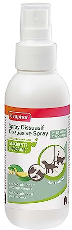 Beaphar – Spray Dissuasif pour Chien et Chat – Anti-dégradations & Anti-marquage urinaire – Protège Votre Intérieur & Votre Extérieur – Contient des Ingrédients Bio – Fabriqué en France – 125ml