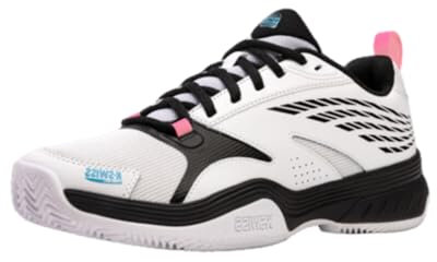 K-Swiss Performance Speedex Padel, Scarpe da Tennis Uomo, White/Black/Aquarius, 46 EU