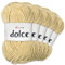 Frida's Wollhaus YarnArt 5 x 100 g Dolce Chenille Wolle Garn Stricken Häkeln Amigurumi 52 Farben (747 | Sand)