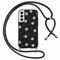 Foonary Funda con Cuerda para Samsung Galaxy S21 FE 5G 6,4, Carcasa Ultrafina Silicona Aesthetic Dibujos Case con Ajustable Collar Correa de Cuello Cordón Antigolpes Protección Cover, Flor Smile