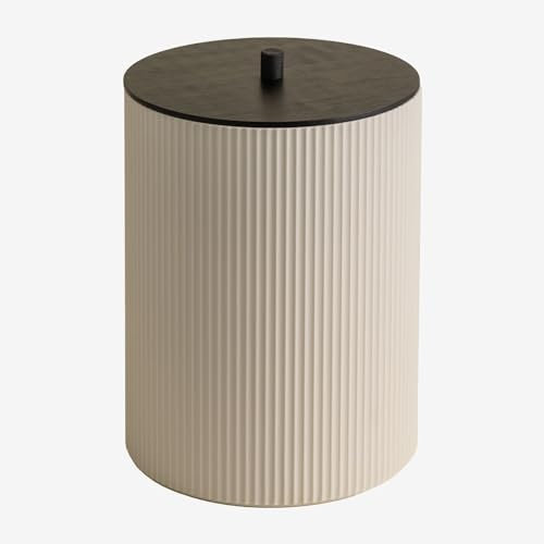 SKLUM Poubelle Ozene avec Couvercle Beige Crème
