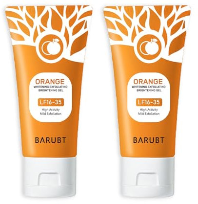 Gel exfoliante de naranja, gel hidratante para la cara, exfoliante facial hidratante de limpieza profunda, exfoliante facial de gel exfoliante natural de naranja (2 unidades)