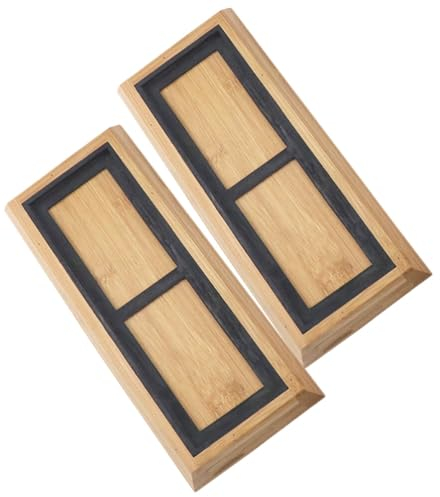 IMIKEYA 2 Sets Whetstone Base Wooden Kitchen Whetstone Base Sharpening Holder Sink Storage Rack Japanese Sharpener Oil Holder Home Whetstone Holder