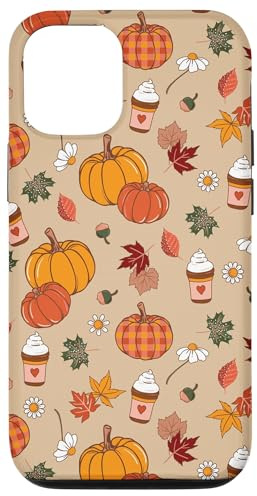 Hülle für iPhone 15 Pro Thanksgiving Herbst Blätter Herbst Kürbis Gewürz Kaffeeliebhaber