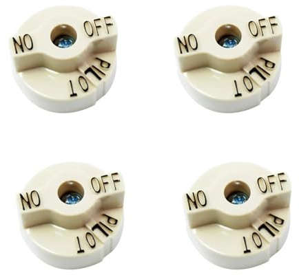 Temperature Control Knob Replacement of for Robert-Shaw Thermostat 700-506 Gas Valve 1751-012 Beige Plastic Kitchen Accessories 4PCS