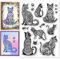 CHGCRAFT Katze-Mandala Transparente Briefmarke aus Silikon-Briefmarke von Katze Spitze von Fisch Knochen Transparente Briefmarke Siegel aus Silikon Briefmarke Karten Dekoration Clipbook