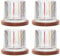 Rotatable Old Fashioned Crystal Whiskey Glass Set of 4, 275ml/10oz, Wood Coaster, Thickened, Used as Rum & Cocktail Cup, Coffee & Milk Cup to Relax and Reduce Stress
