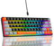 Snpurdiri 60% Prozent Gaming-Tastatur, Ergonomische kleine Mini-Gaming-Tastatur, Kompakte RGB-Hintergrundbeleuchtung Tastatur für Windows, PC, Laptop (68 Schwarz Grau Orange)