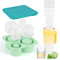 Molde Hielo Para Stanley Cup,Hacer 4 Cubitos De Hielo Cilíndricos Grandes, Con Tapa, Sin Bpa, Para 20-40 Onzas Stanley, Para Hielo Con Tapa, Cócteles Fríos, Whisky, Bebidas, Café, Té (Verde)