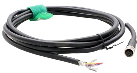 HangTon Cavo elettrico femmina M8 a 8 pin per Baumer CX Machine Vision Industrial Camera Sensor Automation Control I/O, codificato A, schermato, 3 m