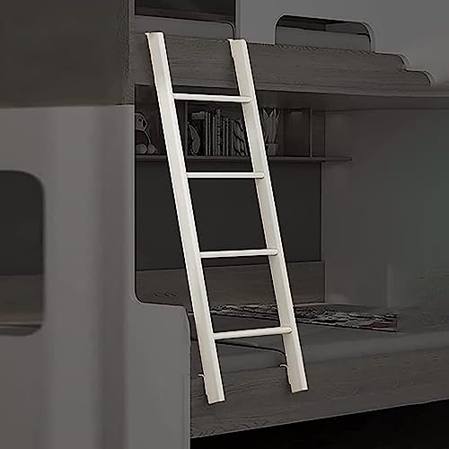 SZITW Escaleras para literas para autocaravanas, Escalera para literas para vehículos recreativos de 45/50/55/59 Pulgadas con Ganchos, Escalera de Mano para remolques de Viaje de Metal Blanco para