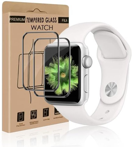 REROXE 2 Stück Schutzfolie für Panzerglas für Apple Watch Series 4/5/6/SE 40mm, Anti-Kratzen HD-Klar Ultra Transparent iWatch 40mm Schutzglas, Hohe Empfindlichkeit Langlebiges Displayschutzfolie