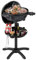 GOPLUS Barbecue Électrique sur Pied 2 EN 1, 12000W, Température Réglable 180°C-270°C, 2 Zones Plaque Antiadhésive, Étagère à Condiments, Bac à Graisse pour Intérieur & Extérieur