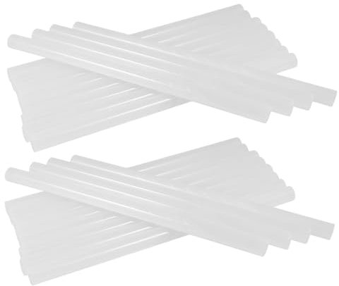 BAZEITFLOW 30Stücke Heißklebestifte für Bastelarbeiten 11x200mm Starke Haftung Transparent Geeignet für Selbstgemacht Reparaturen und Dekoration