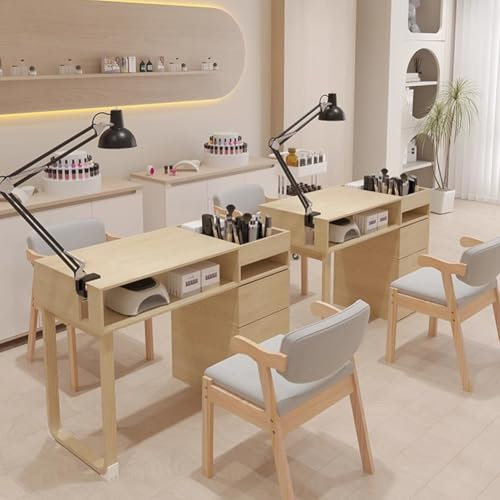 PP-Vic Modern Light Luxury Manicure Table, Beauty Salon Nail Desk, Professional Manicurist Nail Table with Drawers, Salon Spa Nail Table, High-End Design, Large Capacity,Brown