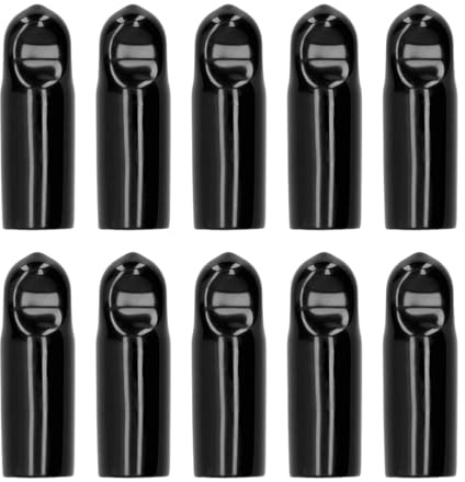VBSYUYQ 10 Pcs Beer Tap Dust Covers PVC Tap Protector Caps | 10 pack black pvc beer tap caps, elastic protective sleeves for draft keg faucet dust isolation home bar brewing use