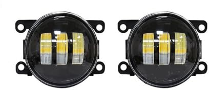 SPUFKGE Faro Fendinebbia Per Fiat Per Panda Per Punto Evo Per Sedici 2009-2016 Fendinebbia A LED Per Auto Lampada 8000LM 30W Bianco Giallo 12V Impermeabile(P-White)