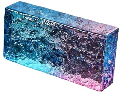 Klarglasbaustein, Glasblock Blau Rosa 7,8 x 3,9 1, Zoll for Innen- und Außendekoration, schneidbar