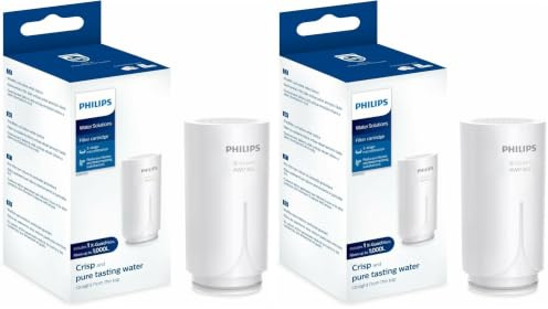 Philips Water Cartucho de filtro Ontap AWP305/10, MICROFILTRACIÓN, Paquete de 2, capacidad de filtración de 1000 L, filtra SEDIMENTOS, CLORO y otras sustancias que alteran el sabor
