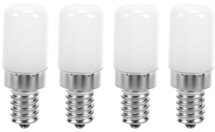 banapoy 4-pack E12 LED-glödlampa, 2W 200LM Majslampa Kylskåpslampa, 360 Graders Mjuk Belysning, för Kylskåp Mikrovågsugn Spisfläkt (Vit 6000K-6500K)