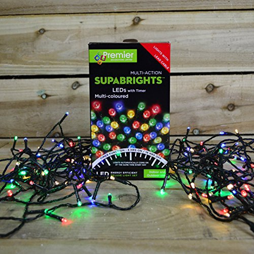 720 LED 57.5m Premier Supabright LED Christmas Lights with Timer Multi Coloured