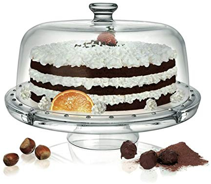 SWEET HOME Frutero con Campana de Cristal para postres y Frutas de usos múltiples cod.AD11510LU cm 22h diam.31 by Varotto & Co.