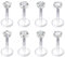Mayhoop 8 Stk Lippenpiercing Labret Monroe Piercing Stecker Set Bioflex Flexibler Tragus Helix Ohrpiercing Herz, Stern, Rund und Quadratisch CZ