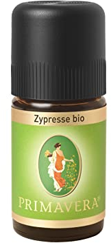 PRIMAVERA Cypress Organic Essential Oil 6 x 5 ml - Aroma Oil, Fragrance Oil, Aromatherapy - Vitalising - Vegan