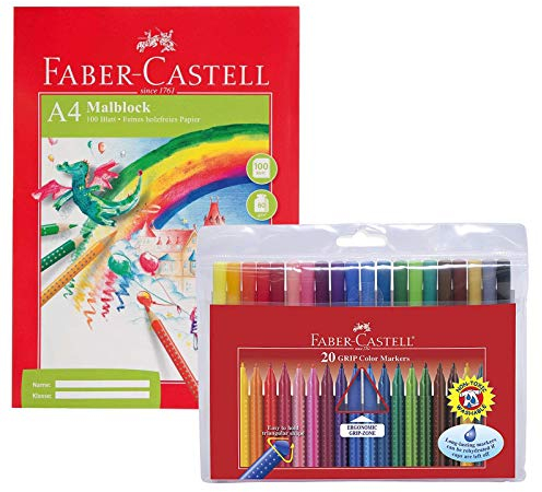 MPD Faber-Castell Filzstifte Grip Colour, 20er Etui + 1 weitere Artikel