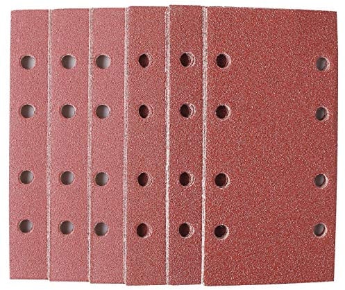 KAHEIGN 30Pcs Schleifblätter 93mm x 185mm Schleifpapiere Schleifblatt, 40/60/80/120/180/240 Körnung mit 8 Loch, Rechteckig Klett Schleifpapier für Schwingschleifer