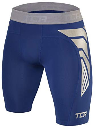 TCA Herren CarbonForce Pro Thermo Kompression Unterwäsche Shorts - Blau, S