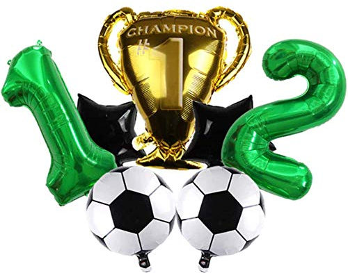 DIWULI Fussball Geburtstag 12 Jahre - Fussball Luftballons