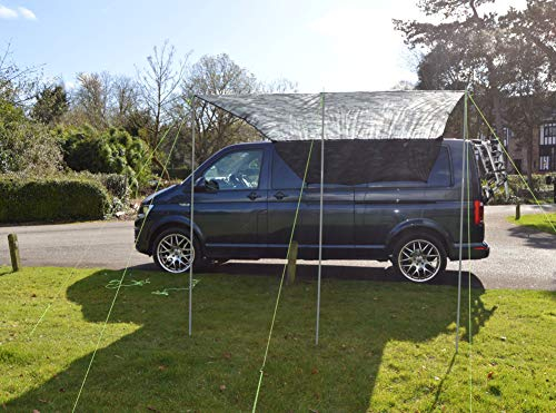 Wild Earth Camper Van Sun Canopy Awning Van Conversions Motorhomes 2.4m x 3m Camo Grey motorhomes RV's Day van Van conversions