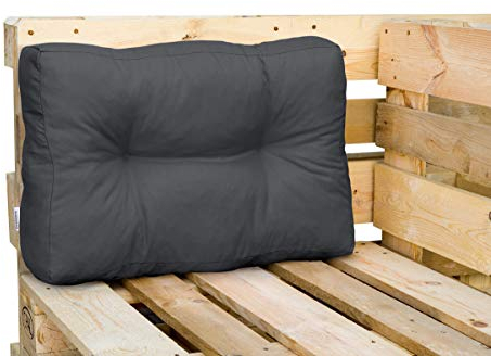 Royal Schneider Rückenkissen Palettenkissen Set Palettensofa Palettenpolster - 1x Rückenkissen (60x40cm), Farbe - Graphit