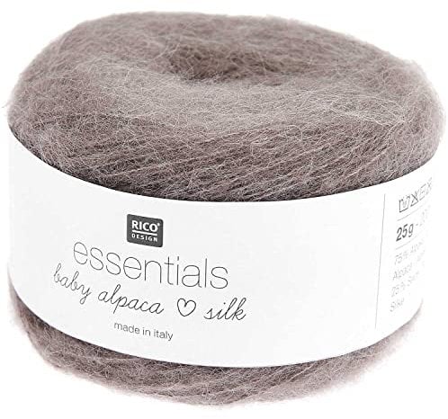 Rico Essentials Baby Alpaca Loves Silk, feines Lacegarn mit Seide und flauschiger Alpakawolle