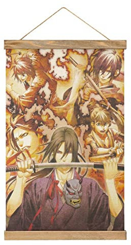 Hakuouki Shinsengumi Kitan Scroll Poster Stoff Bild Kunst Holz DIY Rahmen Hängender Druck Aufhänger für Raumdekoration Öl Leinwand Kit Geschenk