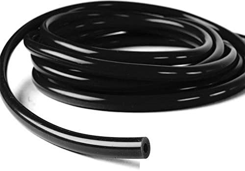 Noir Tuyau En Silicone, 4 x 9 mm (ID x OD),16,4 Pies (5 Metros), Par Tour, Pour le Système de Refroidissement/Chauffage du Moteur de Voiture