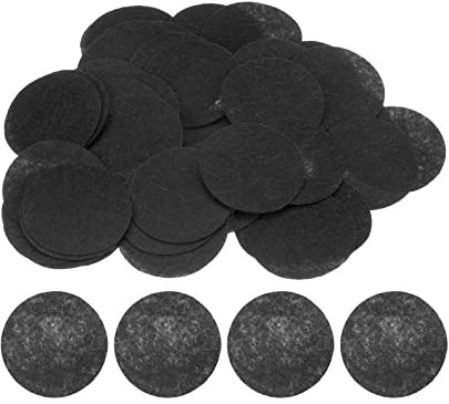 sourcing map 100 Stück Runde Bastelfilz 50mm, Filzkreise Handwerk Filz Pads Vliesstoff Filzkissen für Nähen, DIY Projekt, Bastelarbeiten, Handwerk, Decoration (Schwarz)