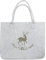 Brandsseller Filztasche mit Hirsch Prägung ca. 38 x 19 x 32 cm Einkaufstasche Shoppingbag Freizeittasche Hellgrau