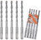 HPMAISON SDS Plus Rotary Hammer Drill Bit Set 8mm x 160mm, 5PCS Cross Drill Bits Hammer Impact Drill Bit 4-Cutter Carbide Tips for Drilling Stone, Concrete, Brick Wall, Cement, Masonry