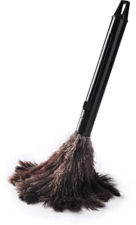 Plumeau de poussière, plumeau de nettoyage plumeau de plumes d'autruche domestique outil de nettoyage d'artefacts de balayage de poussière de voiture plumeau de plumes de poulet dépoussiérage brosse d